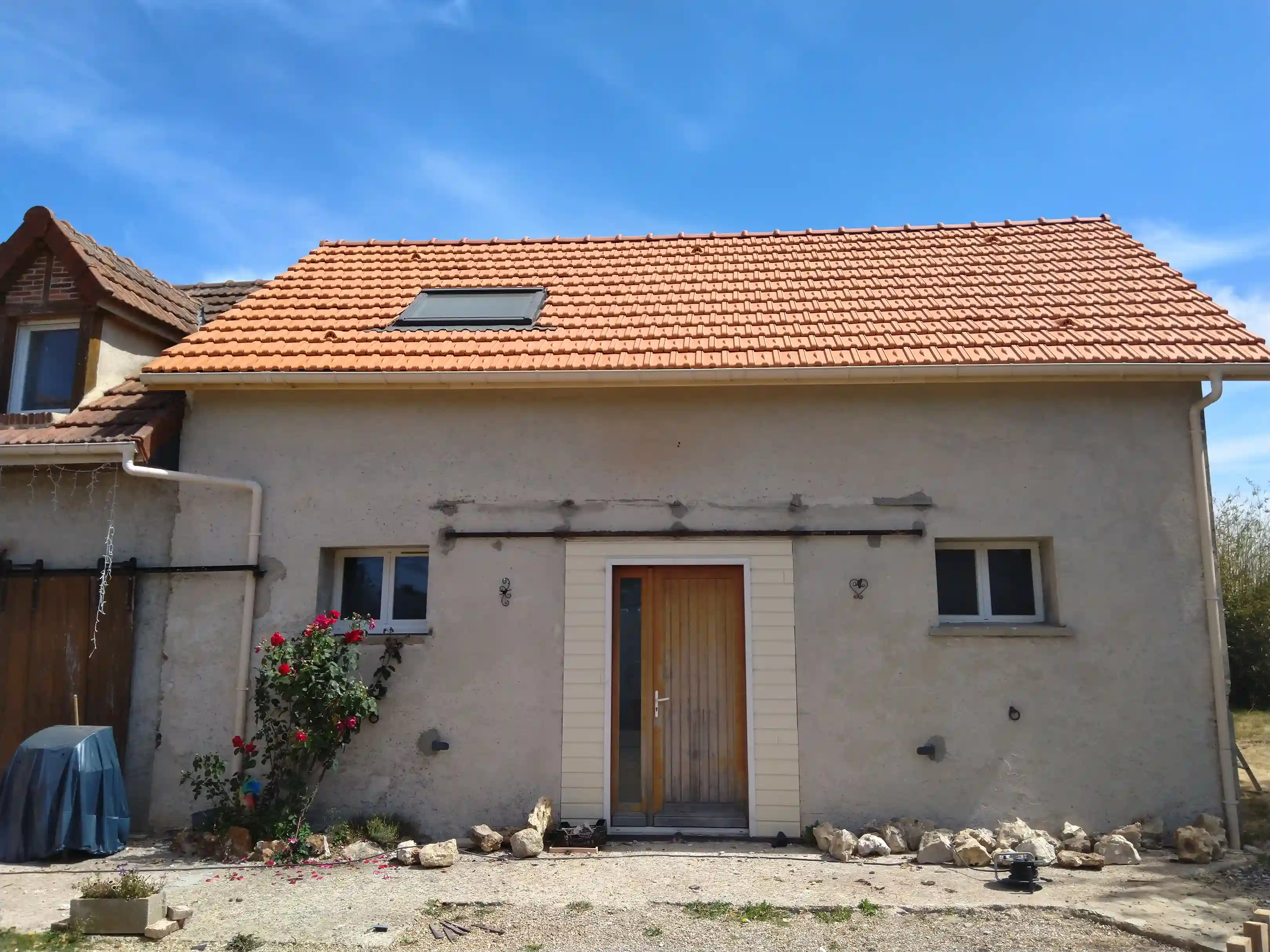 Extension charpente traditionnelle finalisée Eure-et-Loir
