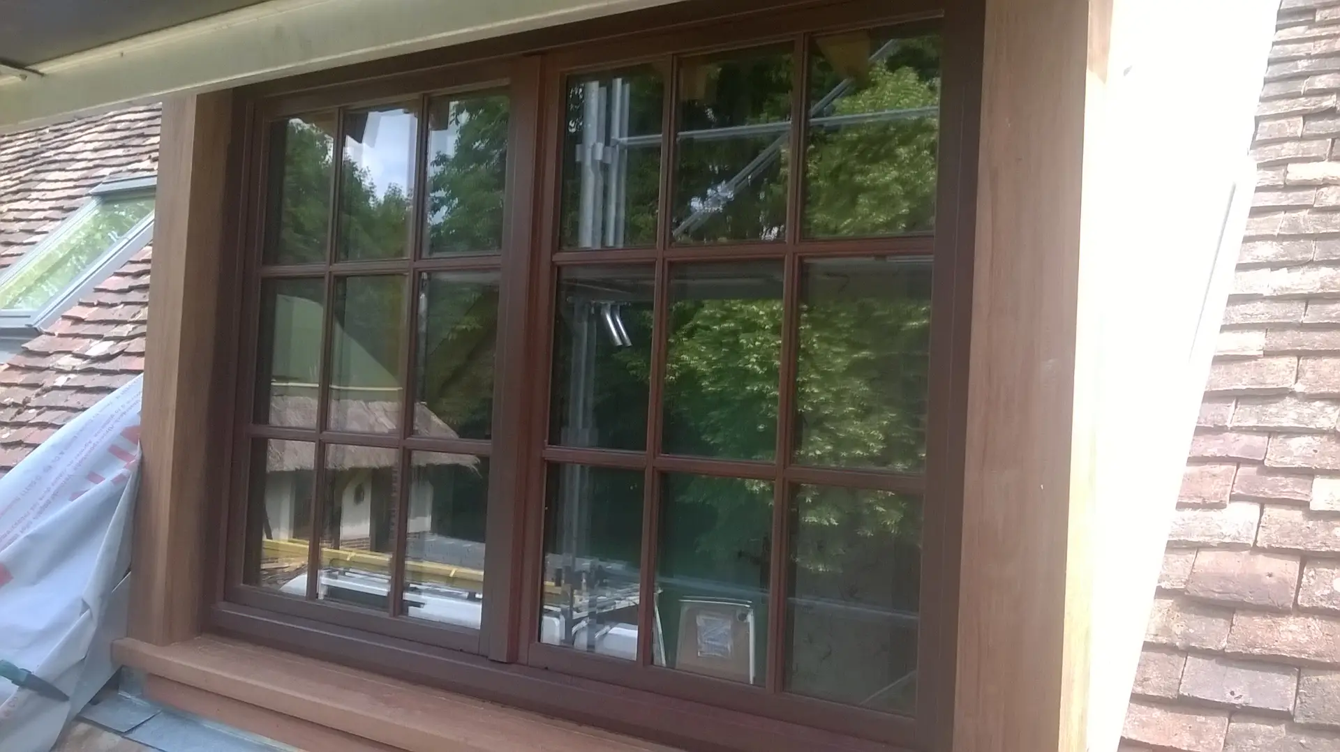 Pose fenêtre bois lucarne dormer sur mesure
