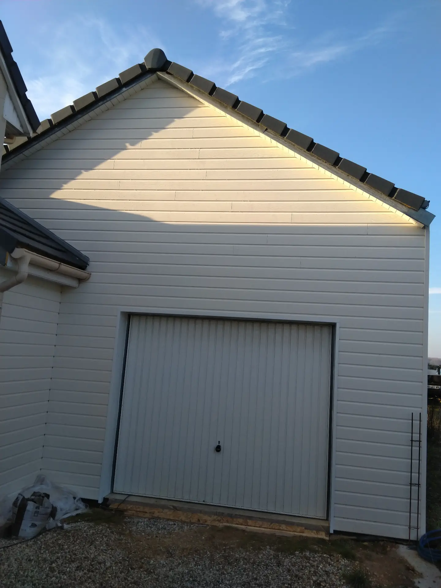Garage ossature bois porte sectionnelle Eure-et-Loir