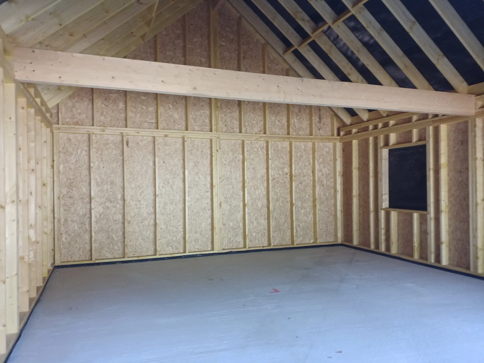 Intérieur structure bois finie garage Eure-et-Loir