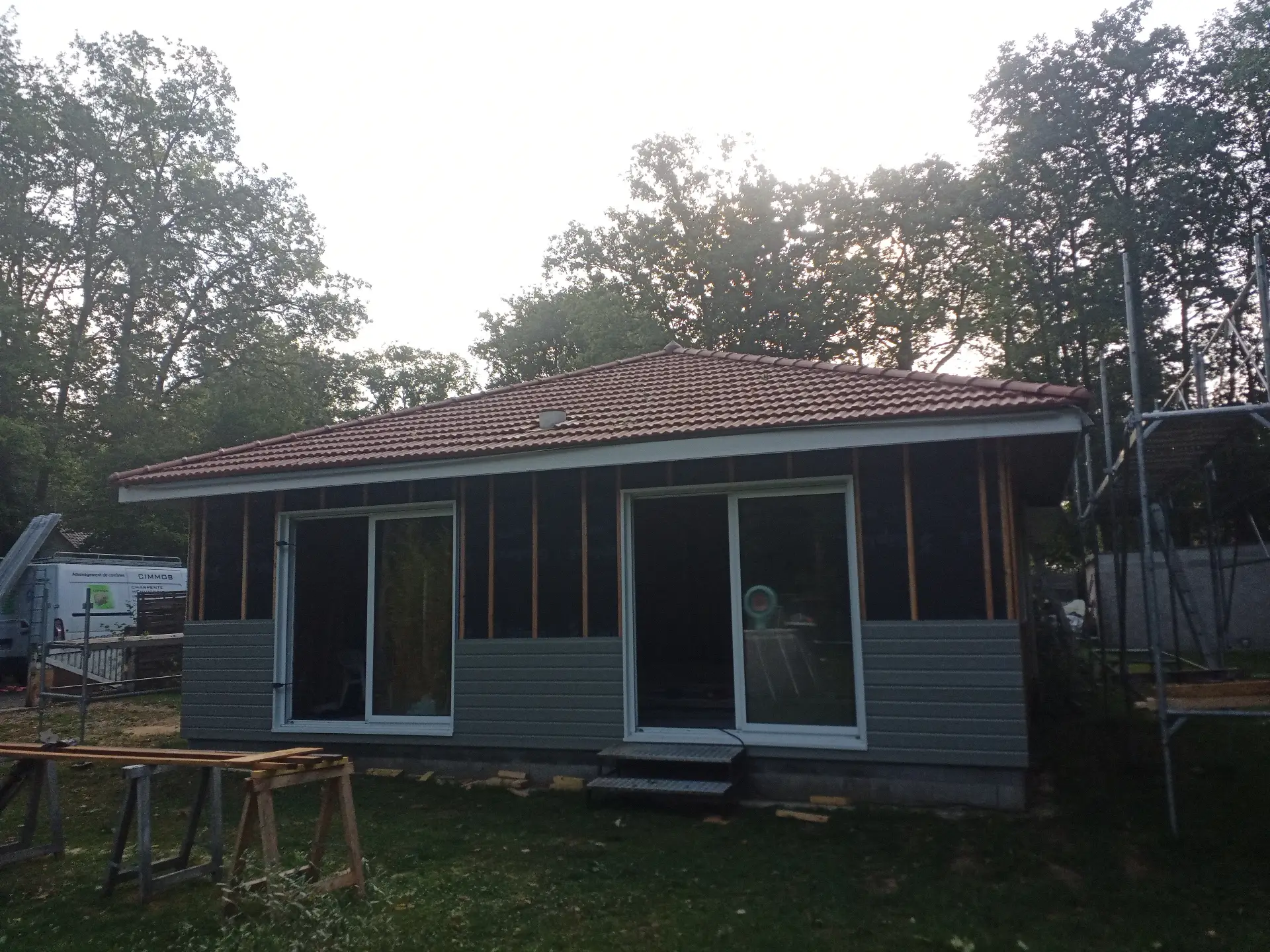 Intérieur structure bois finie garage Eure-et-Loir